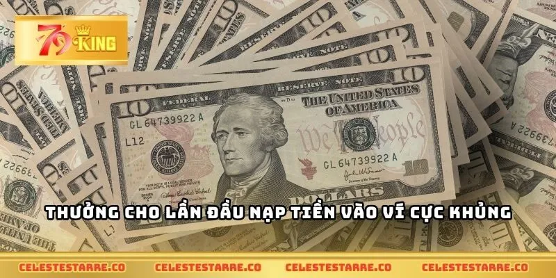 Thưởng cho lần đầu nạp tiền vào ví cực khủng
